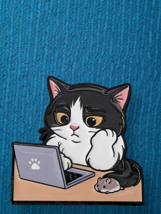 Jewelry - Laptop Cat Enamel Pin